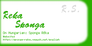 reka sponga business card